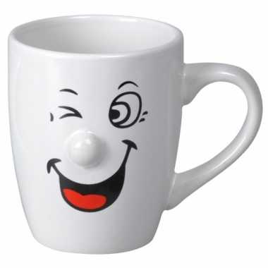 Koffiemokken/bekers emoticon model 4 van 300 ml