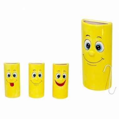 Set van 6x stuks radiator bak luchtbevochtigers / waterverdampers rechthoekig emoji/emoticon print 18