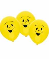 Ballonnen emoticon thema 6 stuks