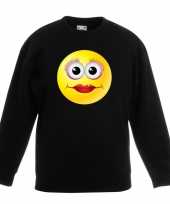 Emoticon sweater diva zwart kinderen