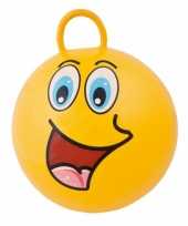 Gele skippybal met gezicht 45cm