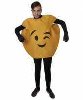 Knipoog emoticon kostuum voor volwassenen