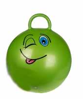 Skippybal emoticon voor kinderen groen 45 cm