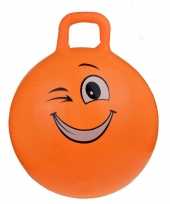Skippybal emoticon voor kinderen oranje 55 cm